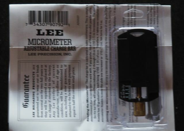 LEE Micrometer Adjustable Charge Bar-(90792) NIP