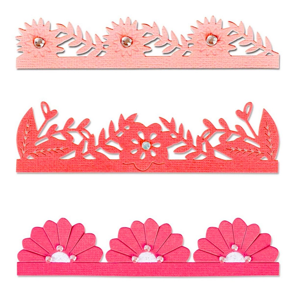 Sizzix Thinlits Bold Floral Edges 3pc set #665472 Retail $14.99 by Olivia Rose