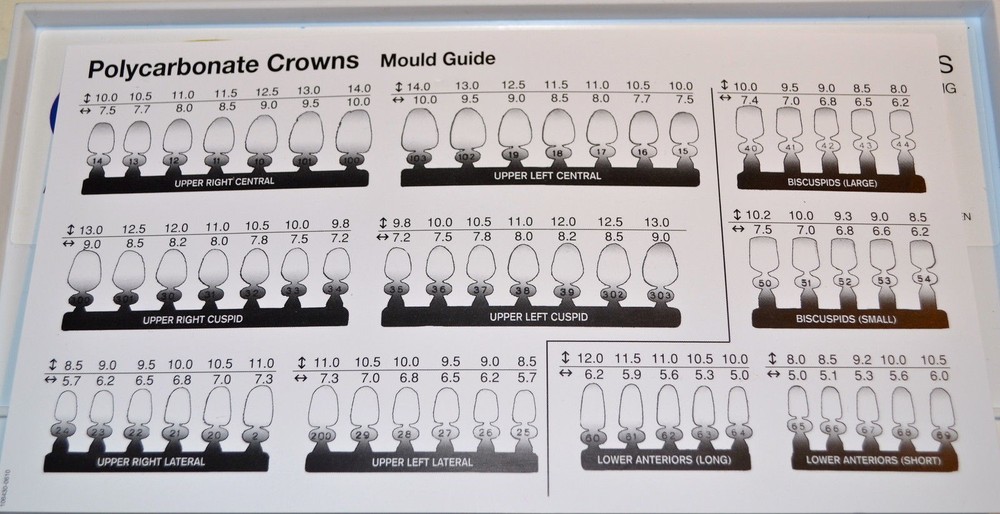 Dental Polycarbonate Temporary Crowns 5 pcs #50