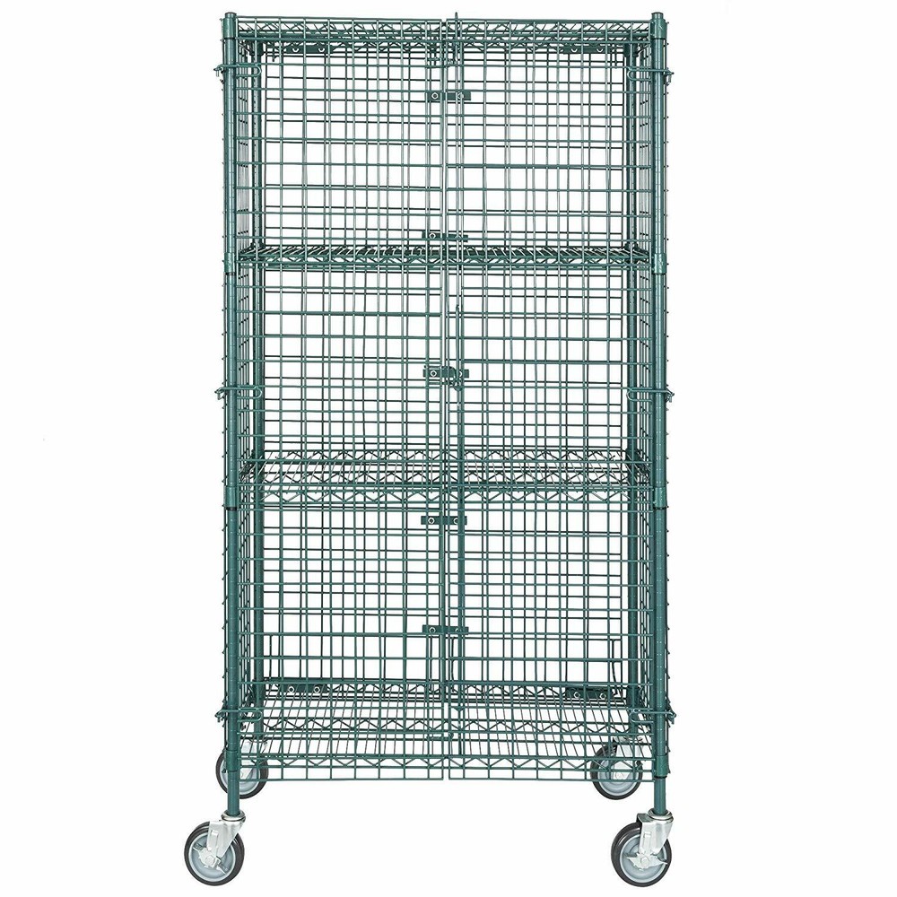 NSF Mobile Green Wire Security Cage Kit - 18" x 36" x 69"