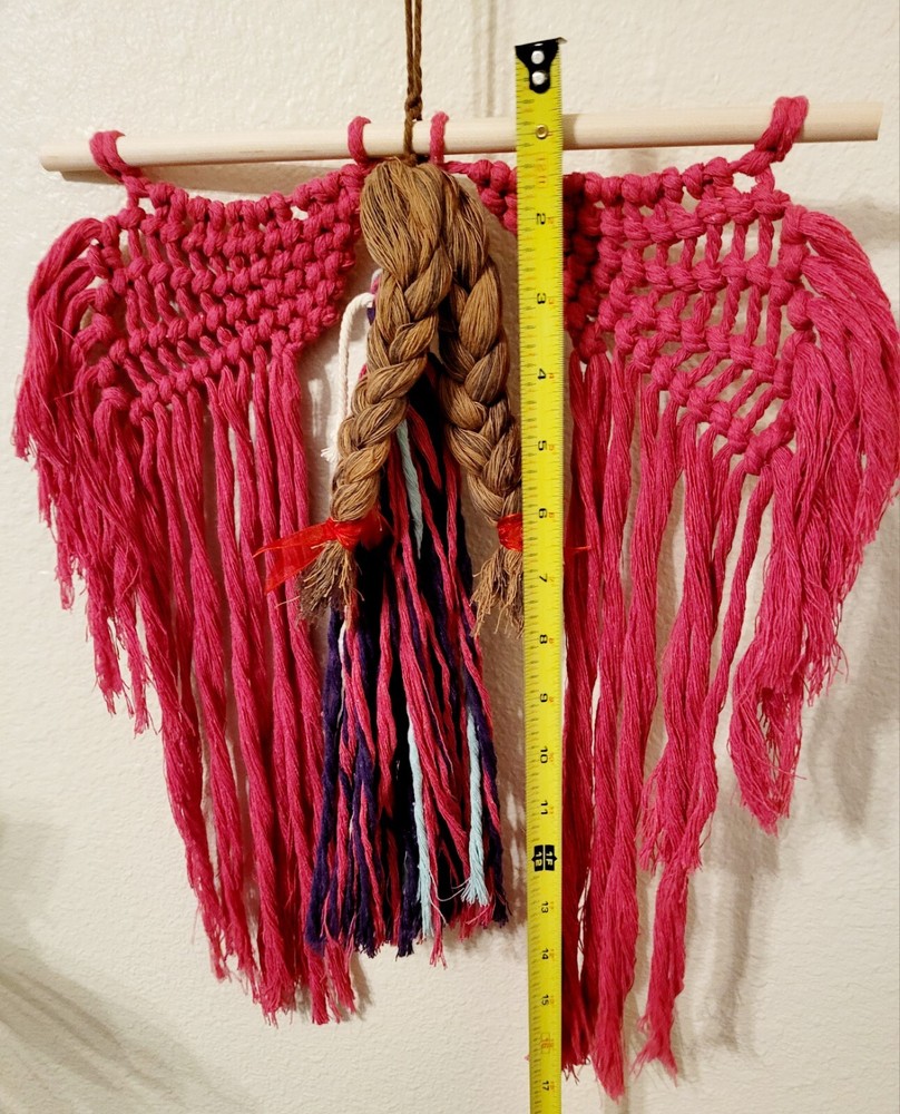 Macrame Handmade Wall Hanging Decor Crocheted Angel Doll Made From Cotton Thread