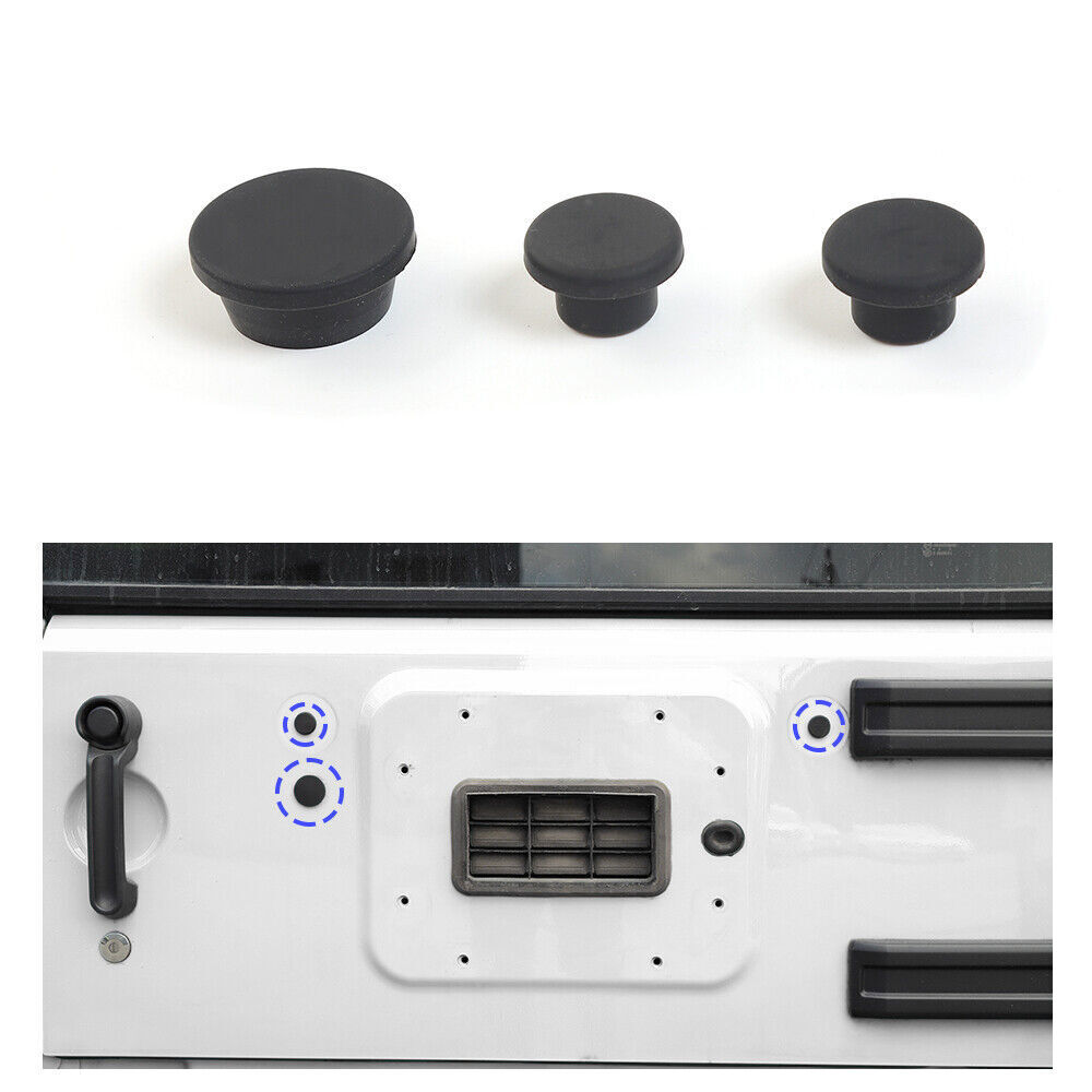 Black Rear License Plate Delete Cover + Tailgate Plug for Jeep Wrangler JK 2007+