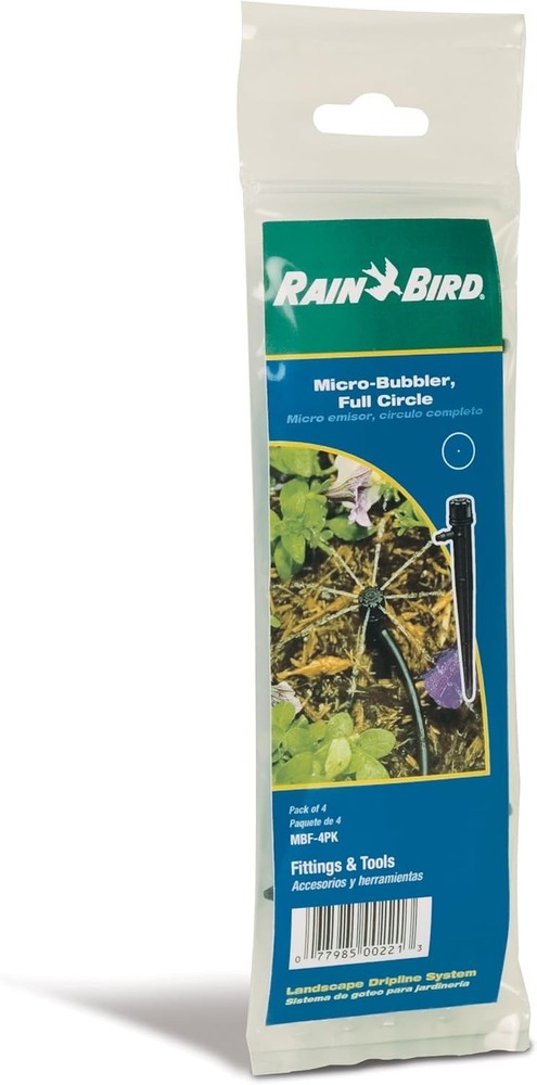 4-Pack Drip Irrigation Micro-Bubblers with 360° Spray, Adjustable 0-3' Distance