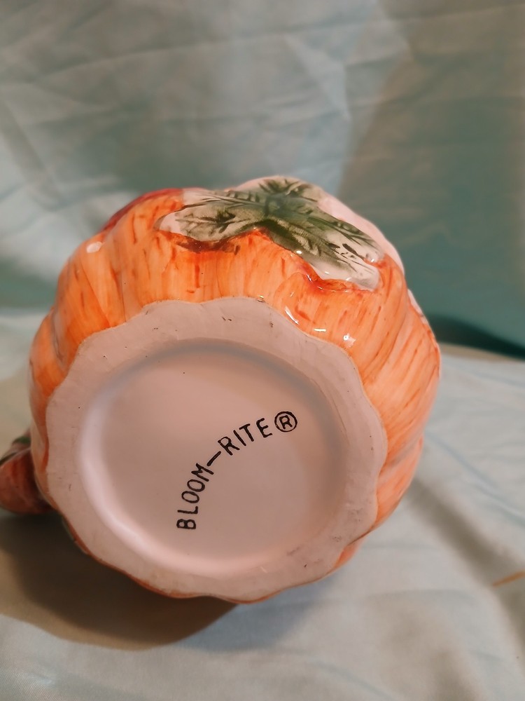 Bloom Rite Handpainted Ceramic Pitcher Fall Thanksgiving Corn
