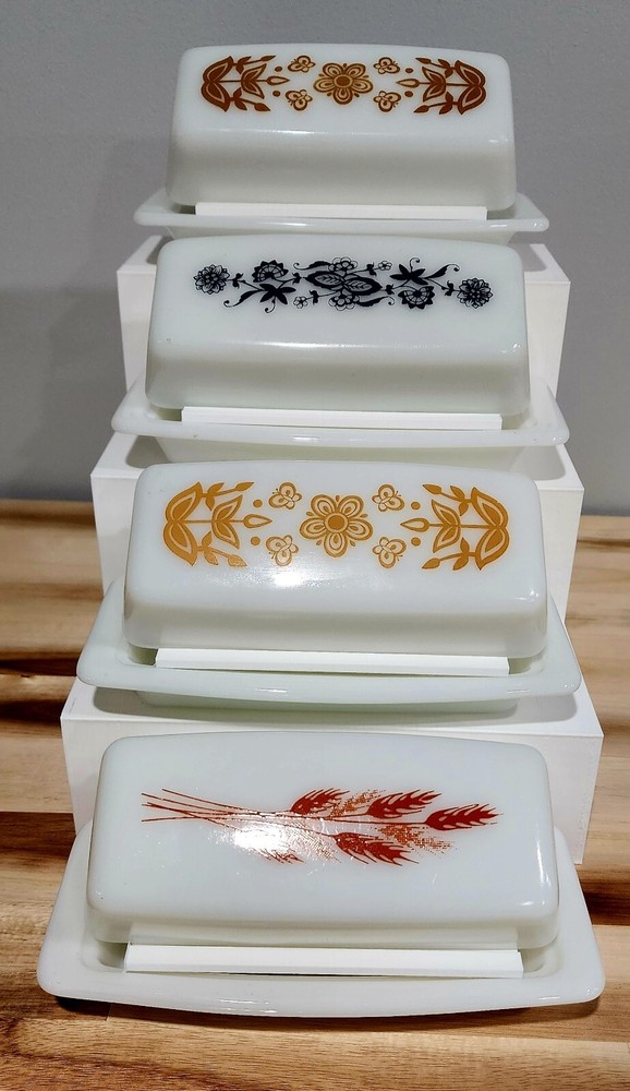 Vertical Butter Dish Riser Holds Pyrex - Space Saving RARE HTF