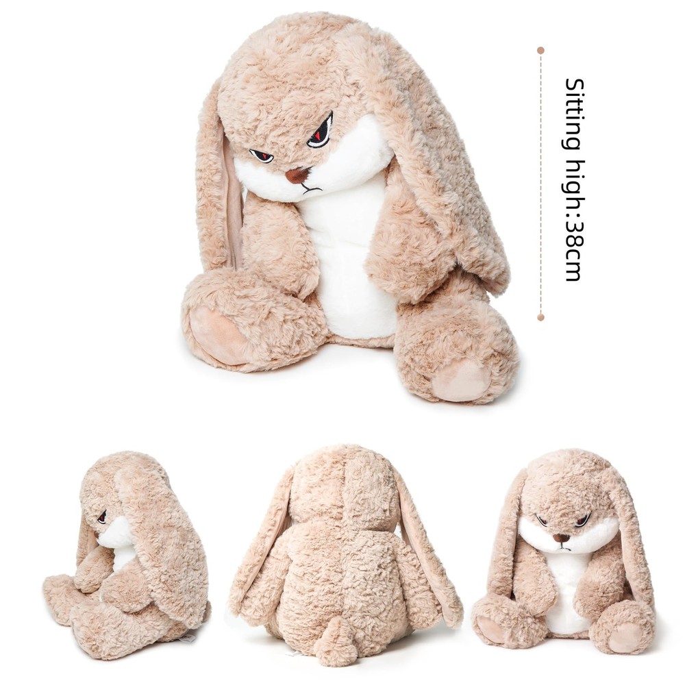 Grumpy Bunny Stuffed Animal, 19.6" Plush Rabbit Stuffed Animals with Floppy E...