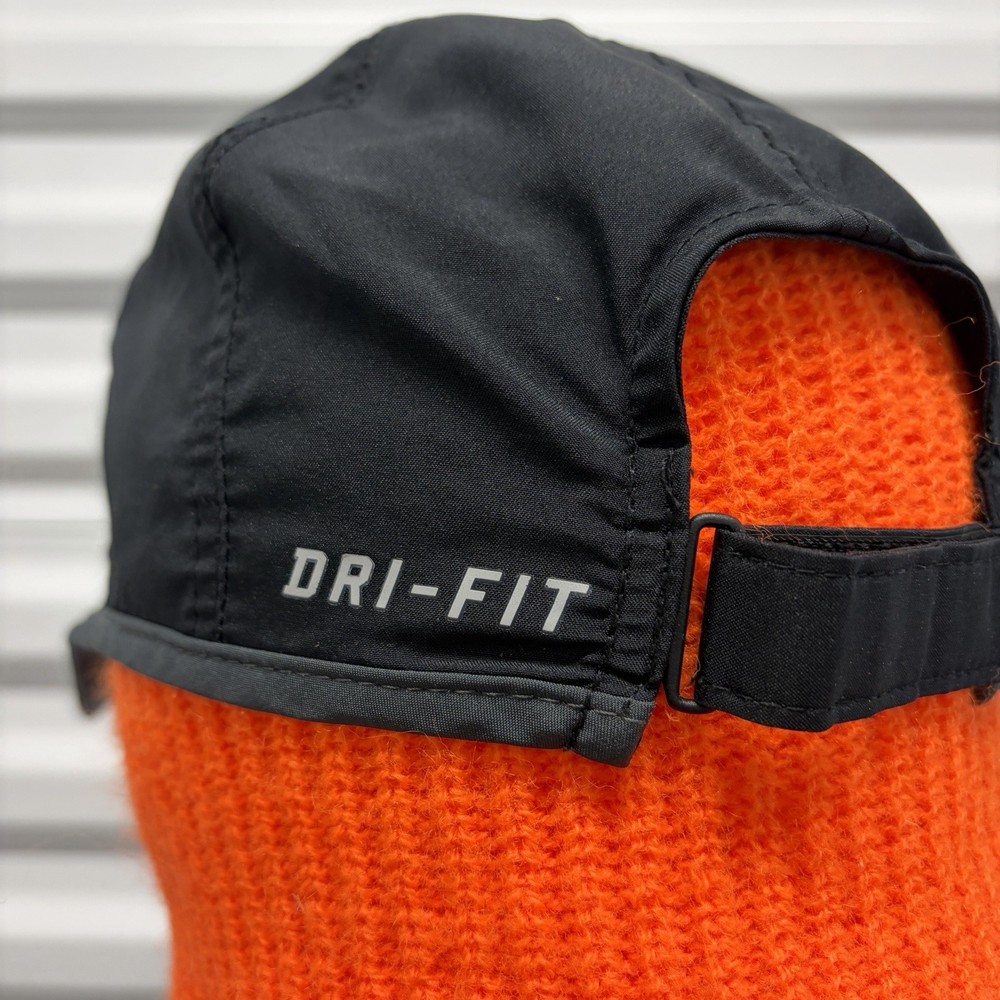 Nike Featherlight Dri-Fit Strap Back Running Hat Black Cap