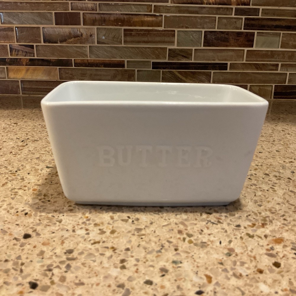 Better Homes and Gardens Butter Dish White Ceramic Replacement No Lid
