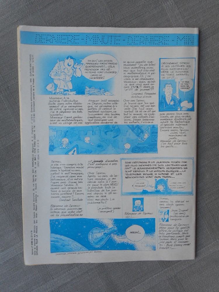 Spirou Weekly No. 2089 Good Condition Complete