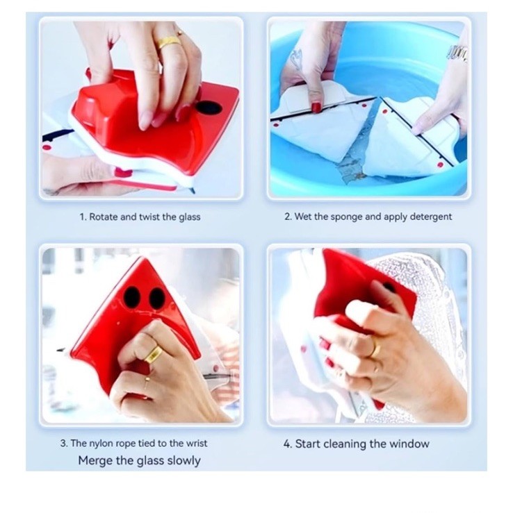 2- PACK MAGNETIC WINDOW WASHER