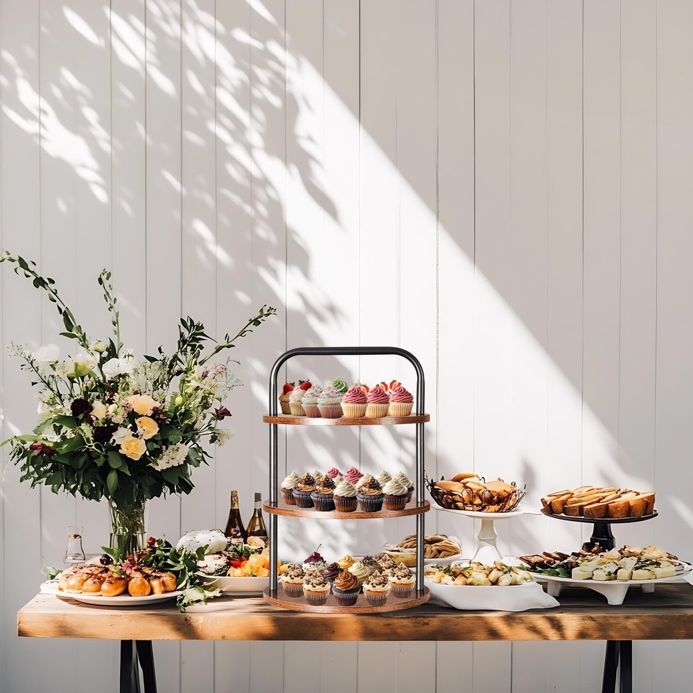 Cupcake Stand 2 Pack, Tower-Style Value Set for 100 Cupcakes - Large 3-Tier Dess