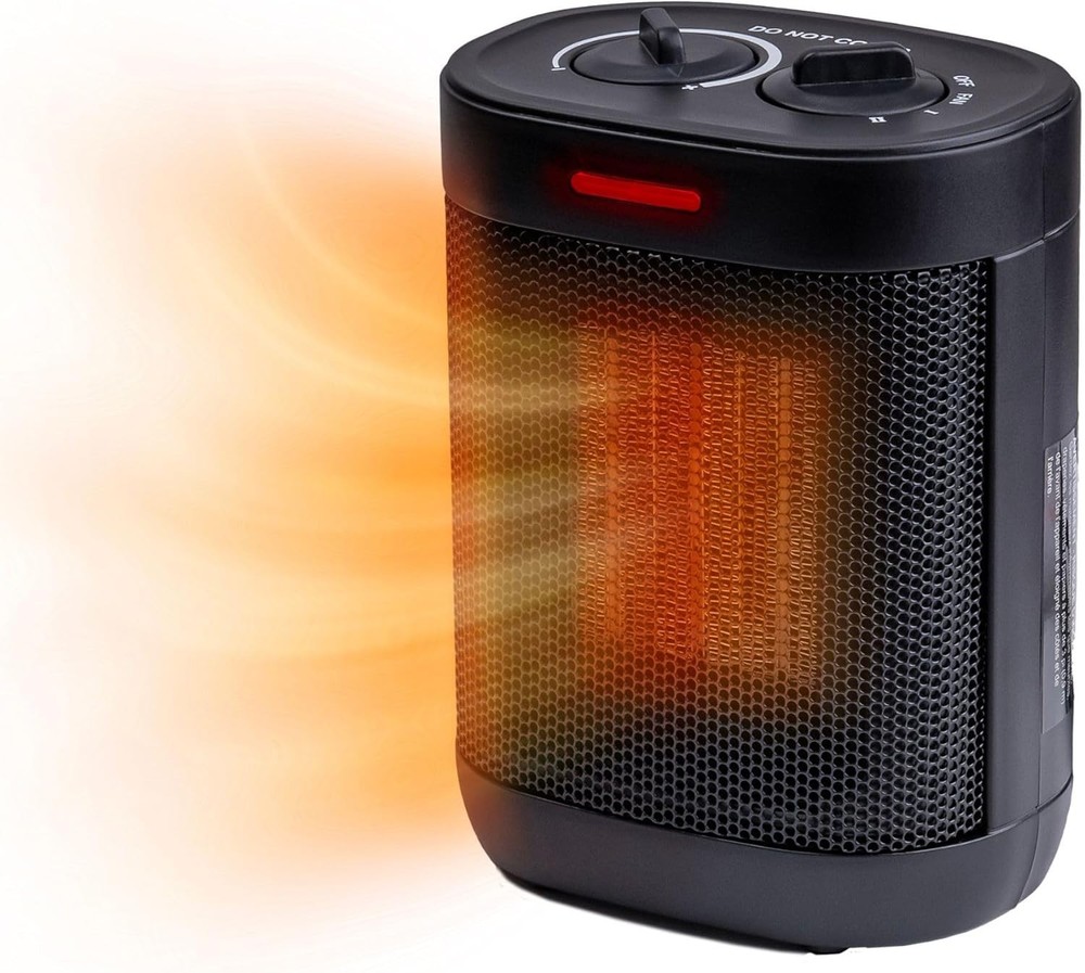 Versatile Ceramic Space Heater with Tip-Over Protection - Adjustable & Portable