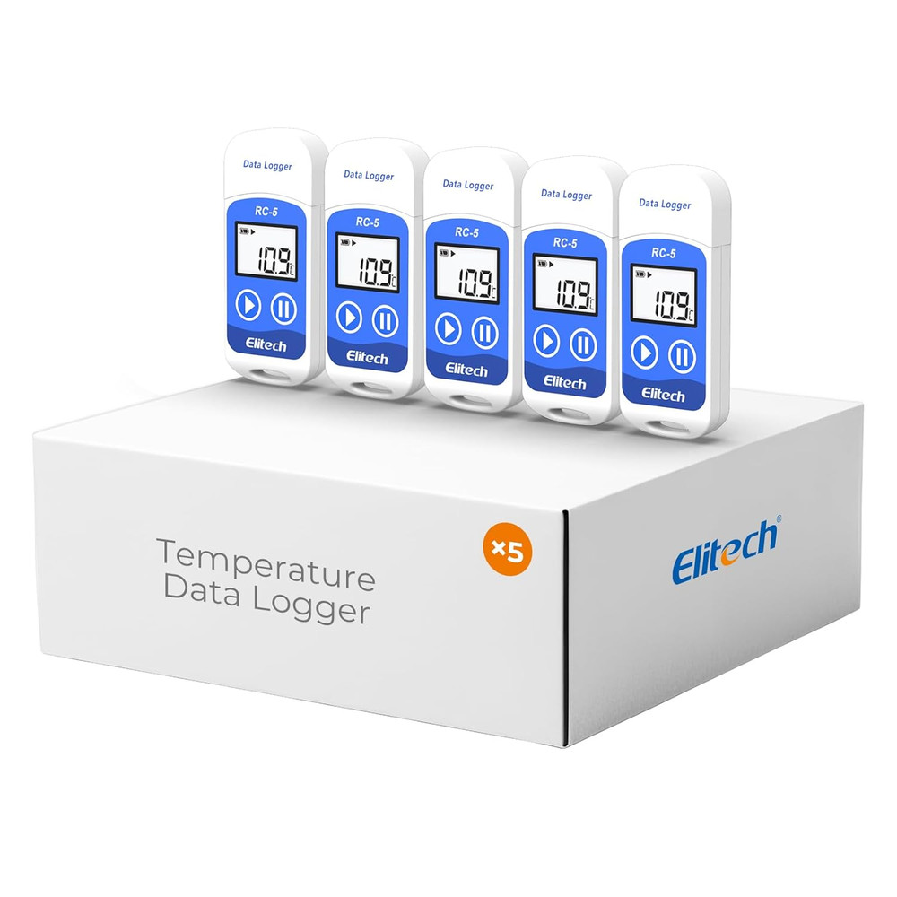 RC-5 USB Temperature Data Logger Recorder 32000 Points High Accuracy (5 Pack)