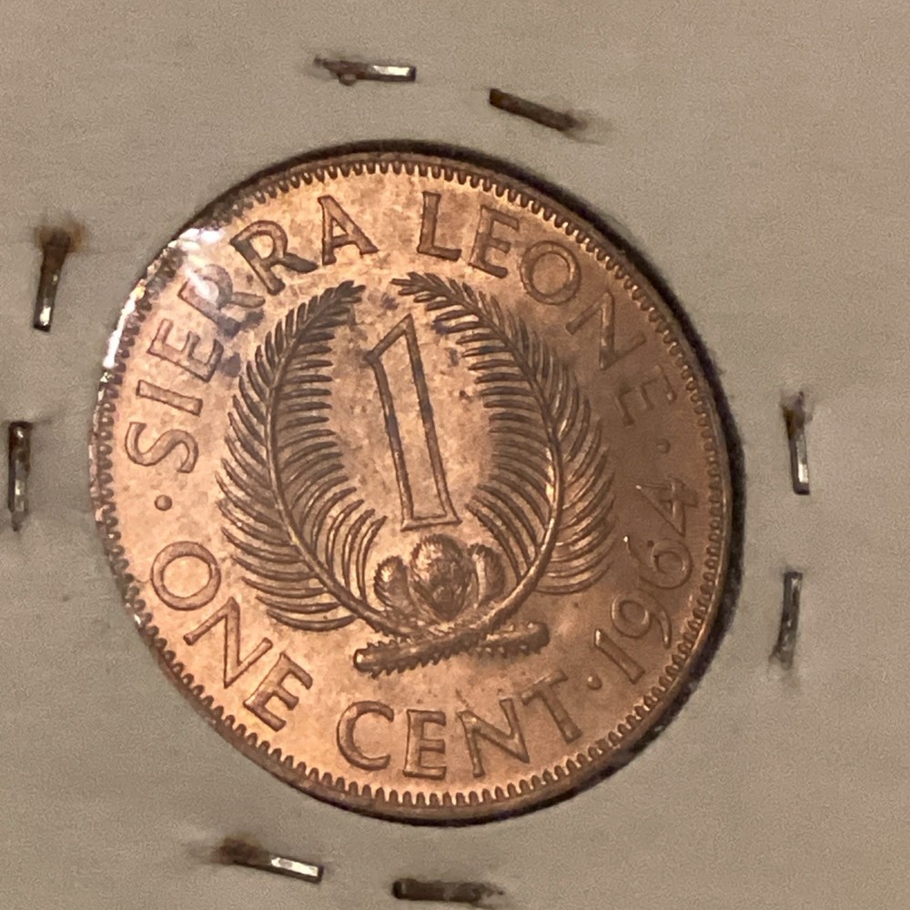 1964 Sierra Leone Cent and Half Cent 2 coins