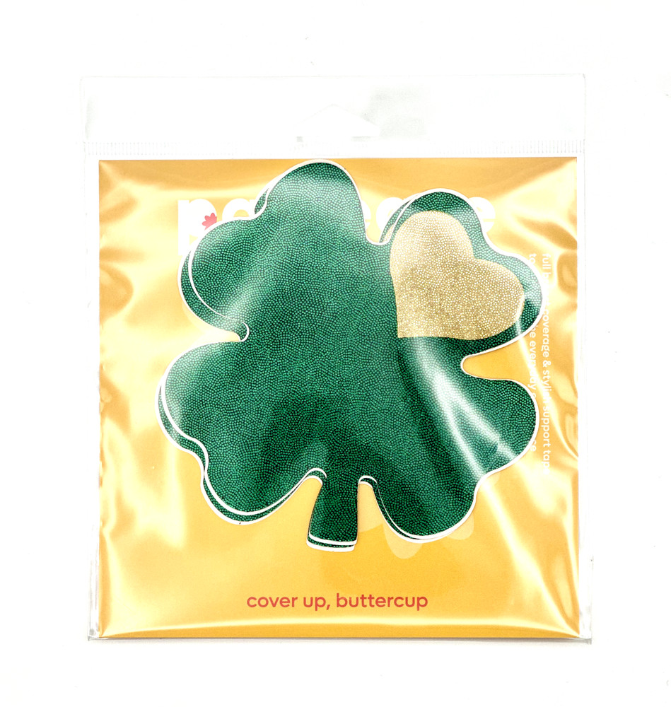 Pastease Holographic Green Clover Full Coverage Pasties St. Patrick's Glitter