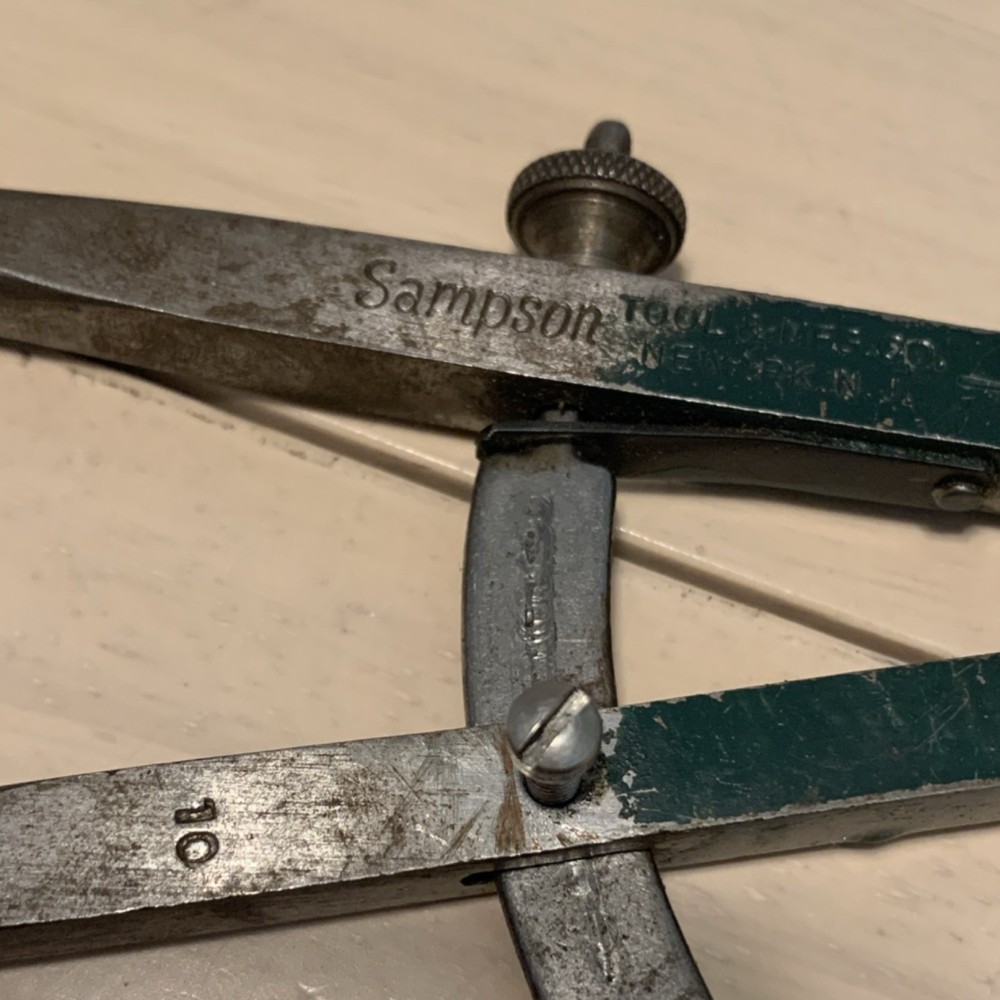 Sampson Tool Mfg. Co. Spring Joint Divider Caliper, Metal Construction, Model 10