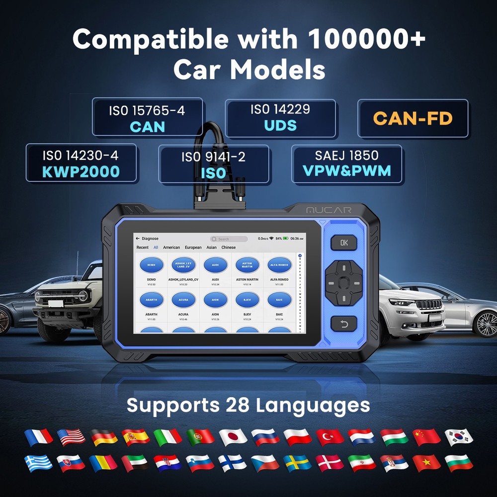 MUCAR 682 Car Diagnostic Tool OBD2 Scanner FULL SYSTEM Bidirectional 20+Services