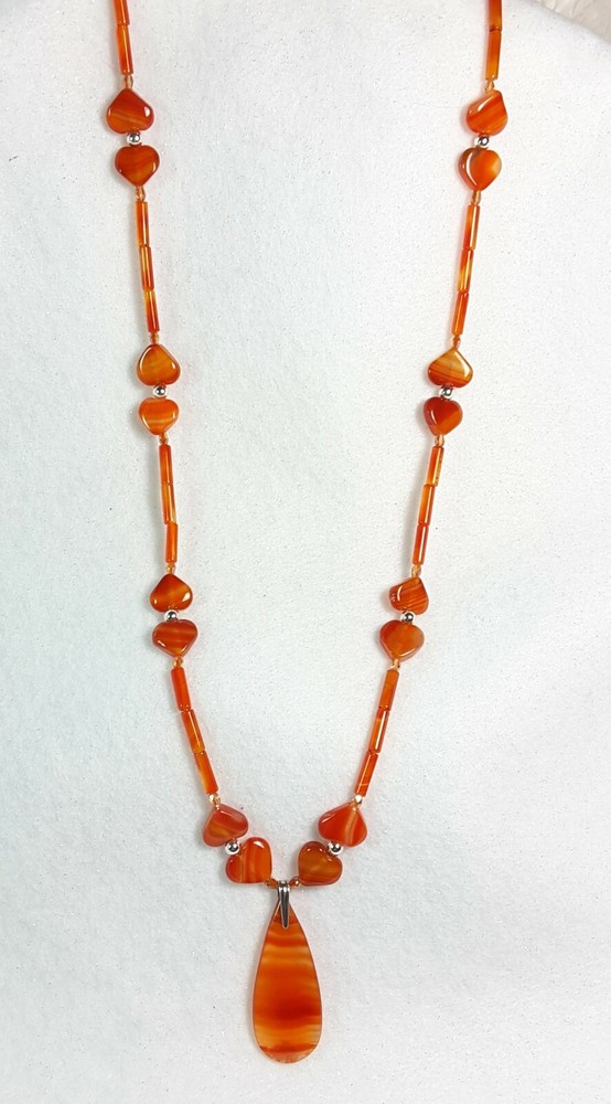 Carnelian, Sterling silver, artisan handcrafted gemstones