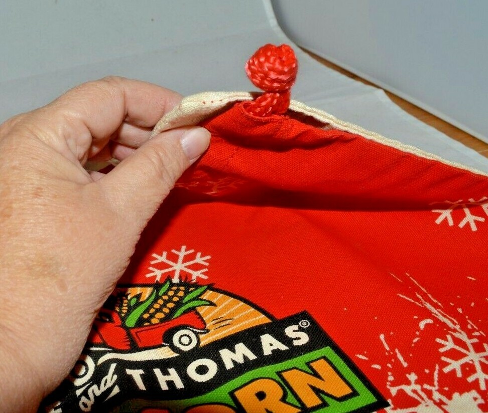 Large Dale & Thomas Canvas Popcorn Drawstring Bag 17-1/4" x 22-3/4" Drawstring