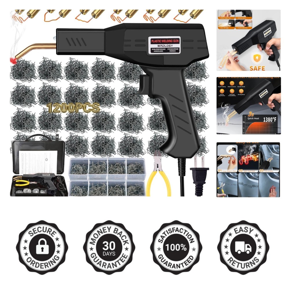 Portable Plastic Welding Kit - Fast, Safe Repairs with Ergonomic Tool Design