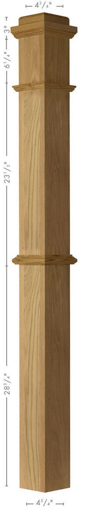 4375 Poplar Box Newel Post