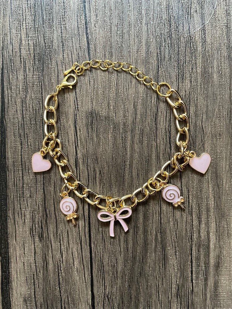 Pink Love Charm Bracelet
