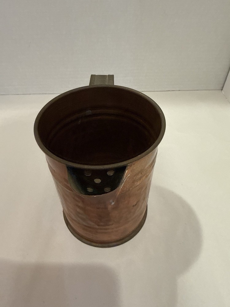 Antique Small Hammered Copper Pitcher