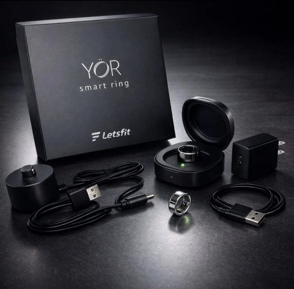 YoR Smart Ring Silver Size 7 Body Sleep Tracking
