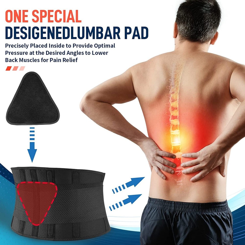 FEATOL Lumbar Back Brace Support Belt for Pain Relief, Sciatica, Herniated Disc