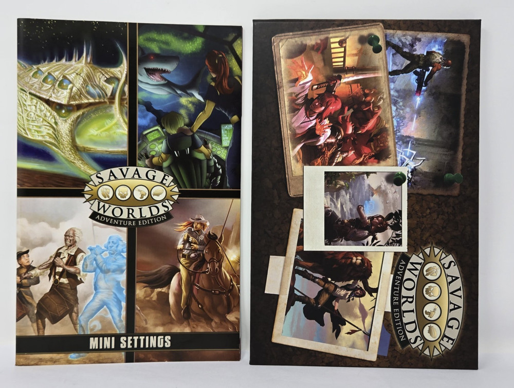 Savage Worlds Adv RPG: Core/ World Builder & GM Guide/ Screen/Adv & Power Deck+