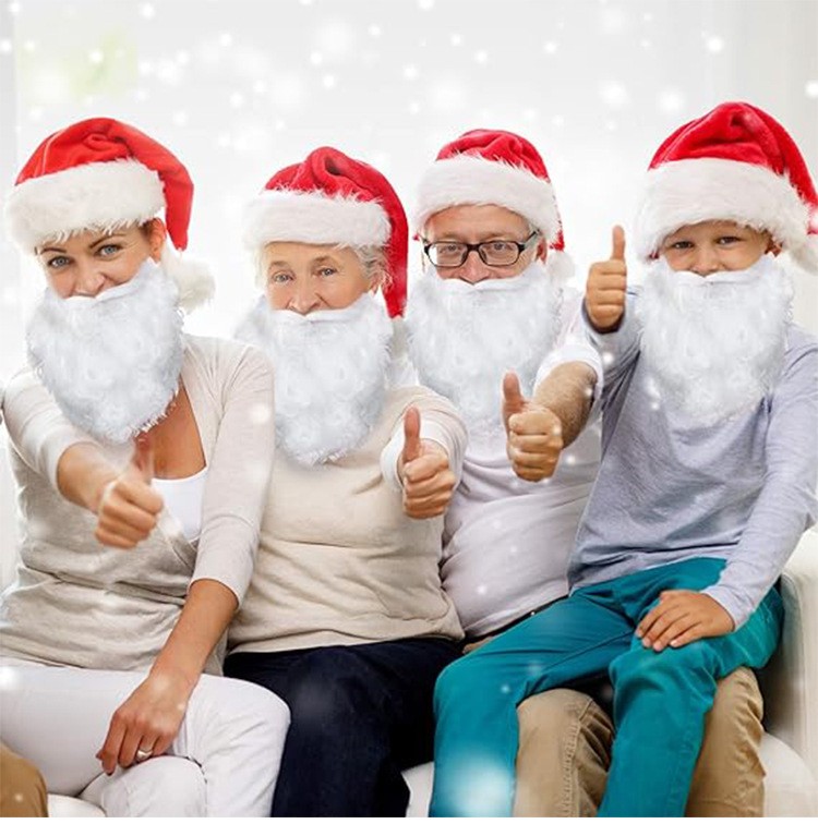 Christmas Beard and Santa Hat Set