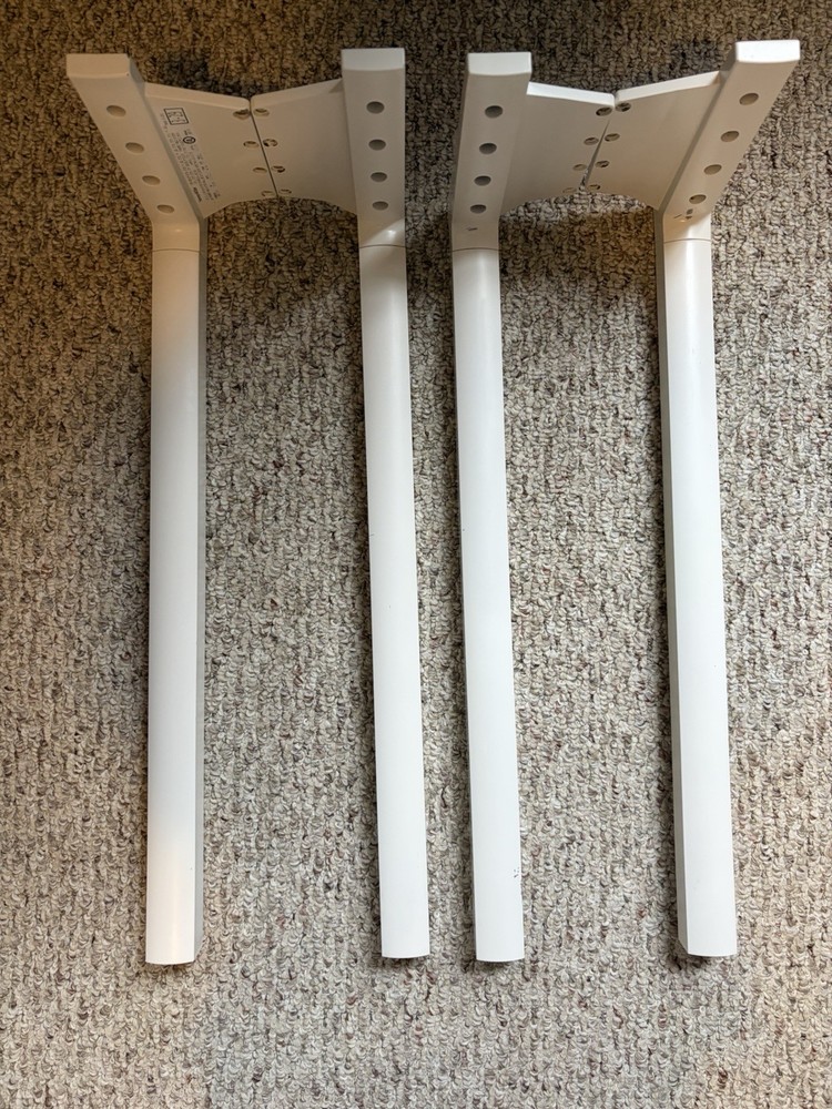 Herman Miller Everywhere C-Leg Table Base Set (4) - White - with Locking Wheels