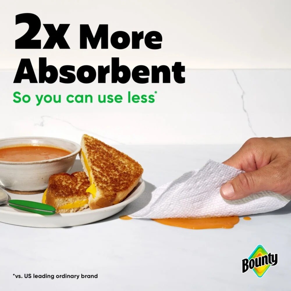 Bounty Paper Towels Select-A-Size White, 12 Double Rolls, 82 Sheets Per Roll