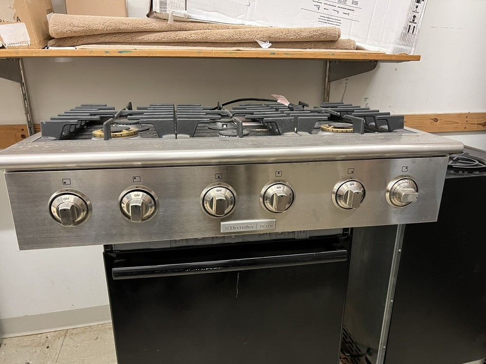 36” stainless steel 6 burner
