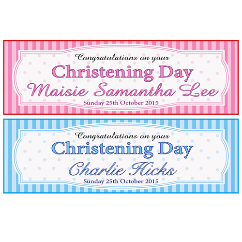 2 PERSONALISED CHRISTENING BANNERS  2 FOR 1 - BAPTISM