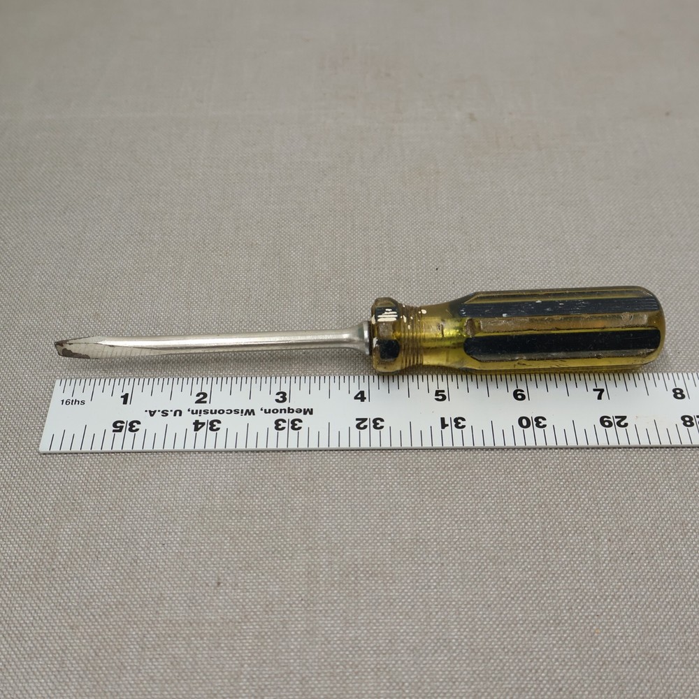 Vtg Stanley 100 Plus Slotted Flat Blade Screw Driver