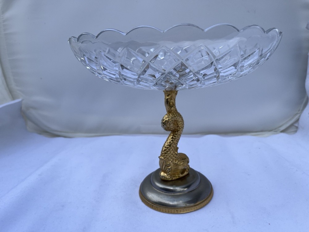 Val Saint Lembert Signed Crystal Vase