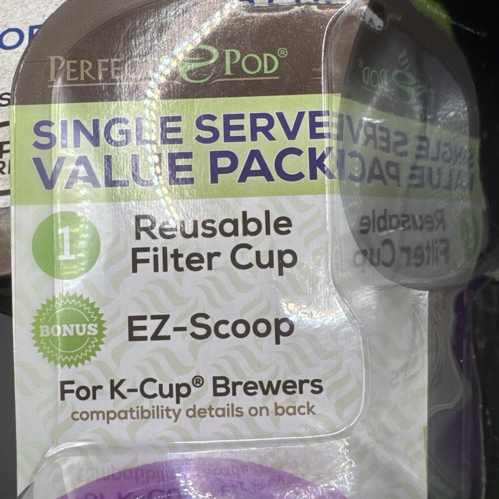 2pkPerfect Pod Single Serve Value Pack Reusable Filter Cup & EZ-Scoop For K-Cup