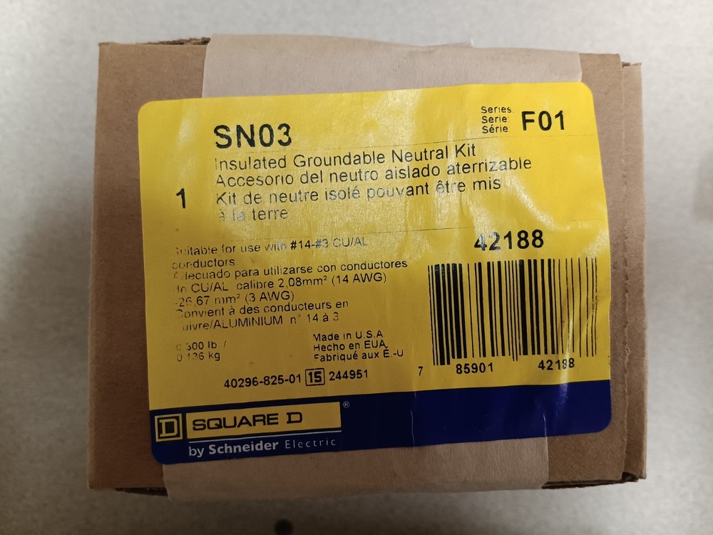 Square D SN03 Insulated Groundable Neutral Kit