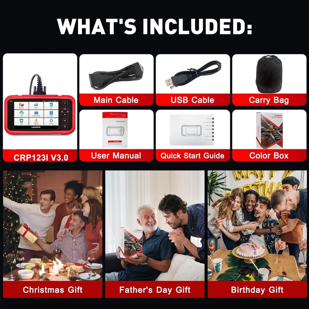 LAUNCH CRP123I V3.0 OBD2 Scanner ABS SRS TCM Engine Code Reader Car Diagnostic