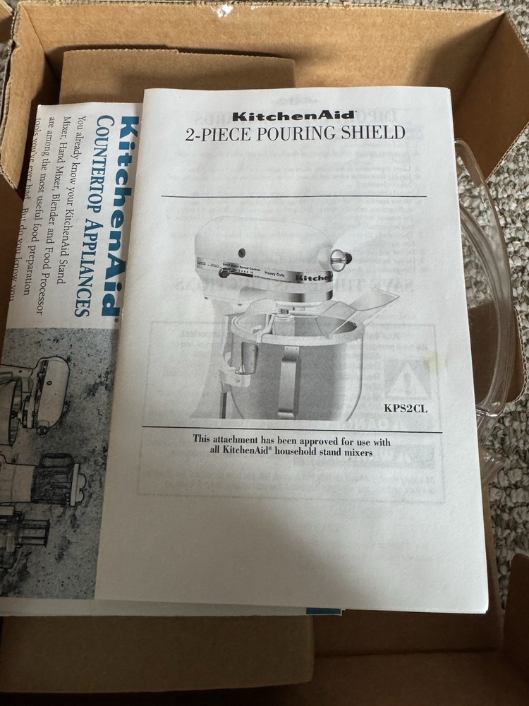 KitchenAid 2-Piece Pouring Shield Clear Plastic Stand Mixer Accessory