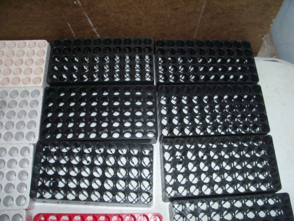 Lot of 60 + Cartridge Holders, Different Sizes, Different Quantity Holders