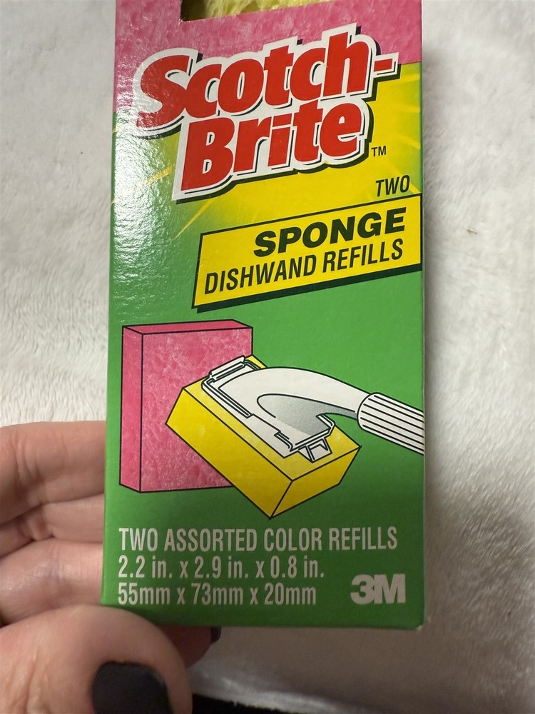 VINTAGE SCOTCH BRITE 2 PACK SPONGE DISHWAND REFILL