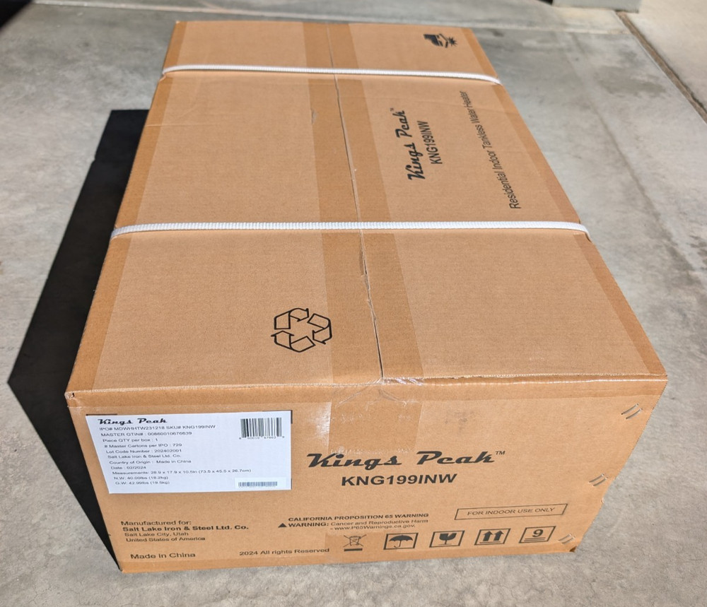 199,000 BTU Tankless Natural Gas Water Heater up to 9.0 GPM with Compact Design