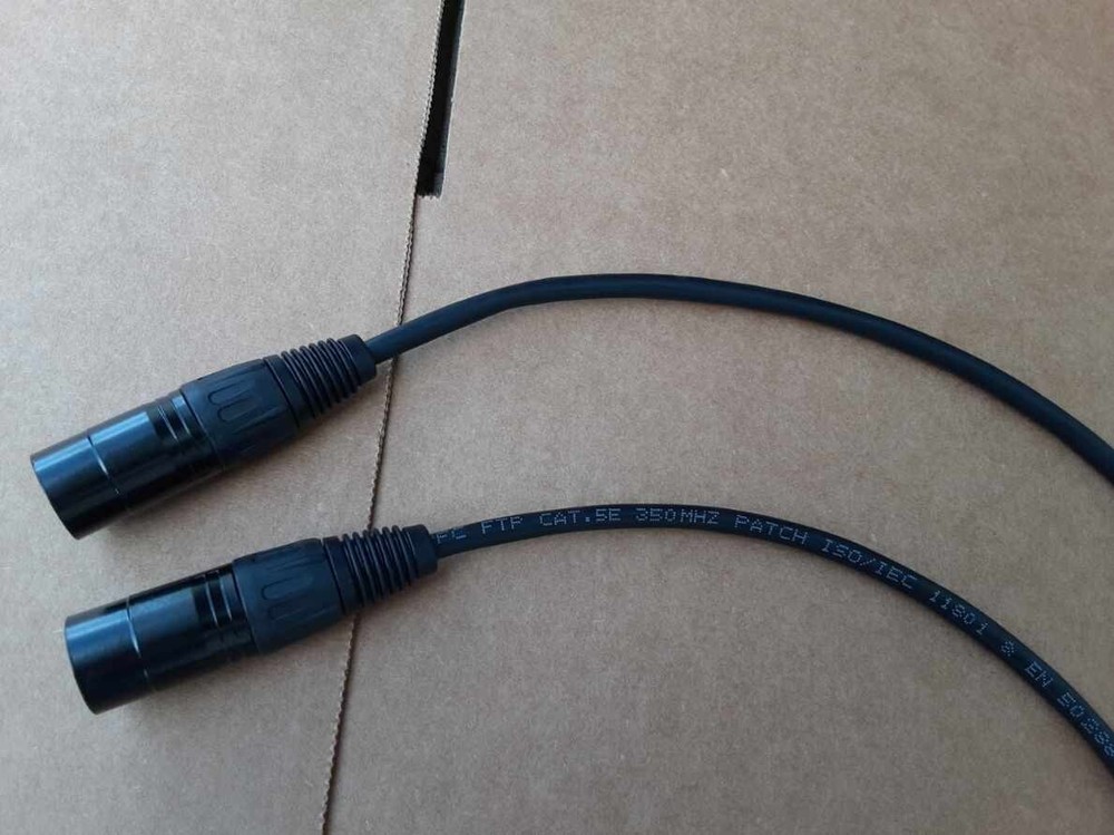 2 FT PRO CAT5e Tactical Shielded w/Neutrik Ethercon Digital Audio Cable RJ45