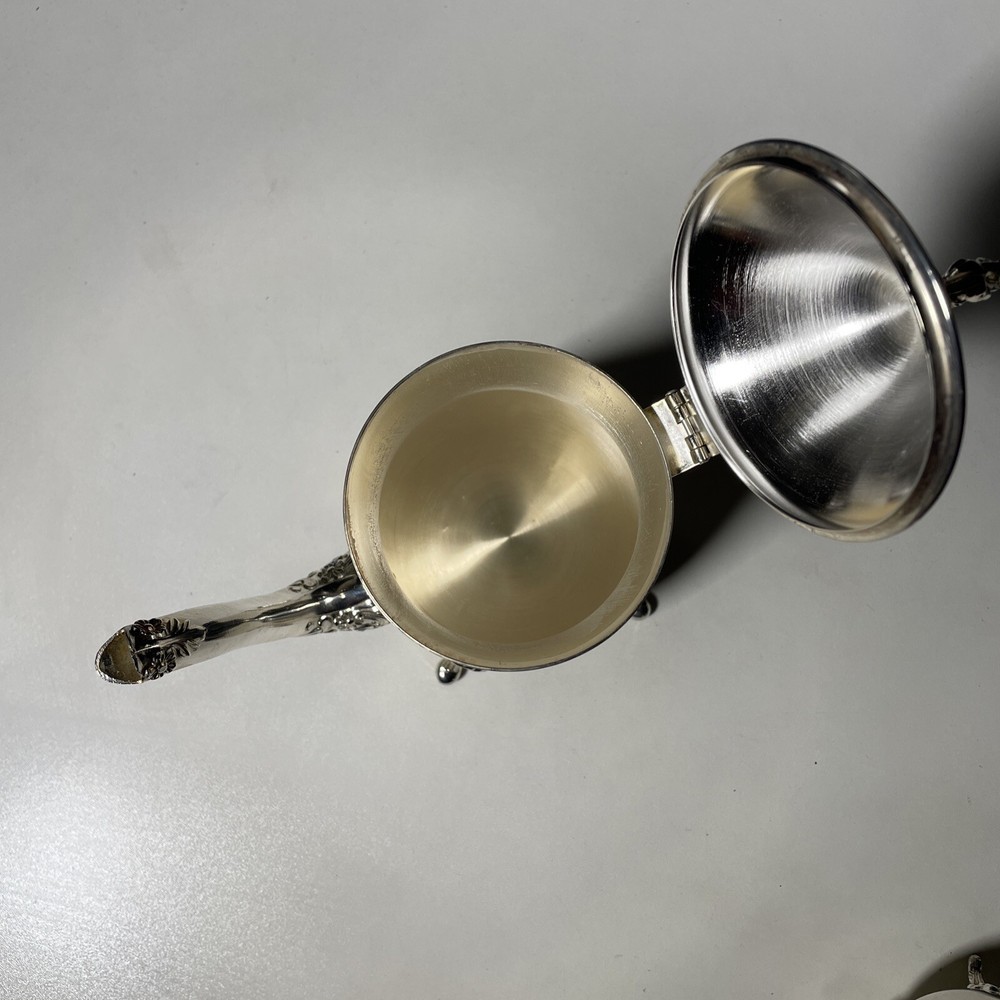 WM ROGERS & SON Silverplated Three Piece Coffee Set