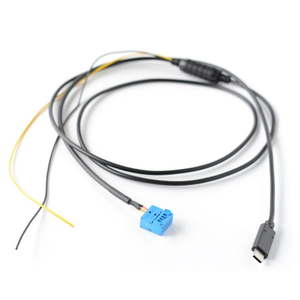 For golf 6 Car Audio Interface Charging + AUX Audio Input Black ABS Material