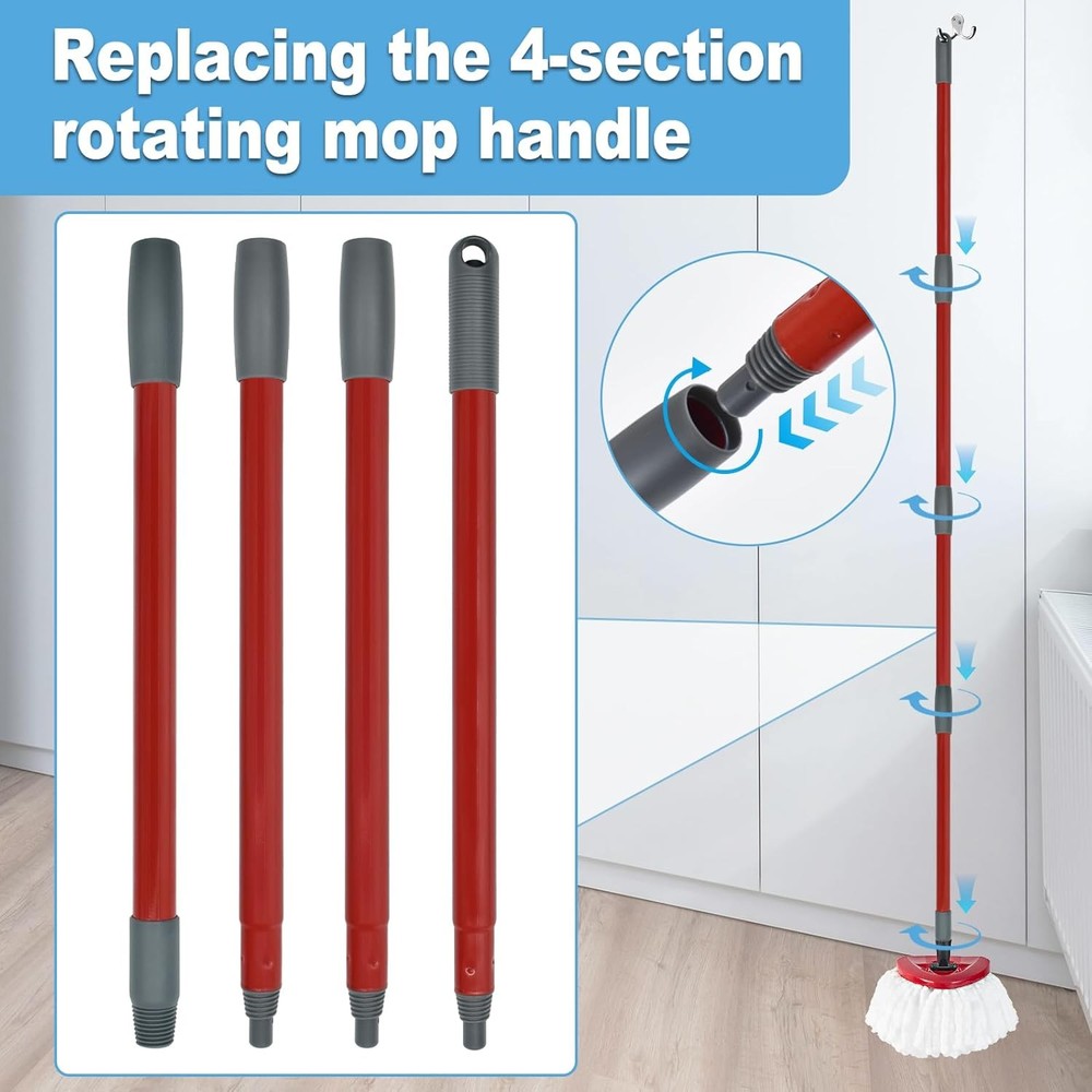 Mop Handle for Ocedar, O Cedar, Spin Replacement Red