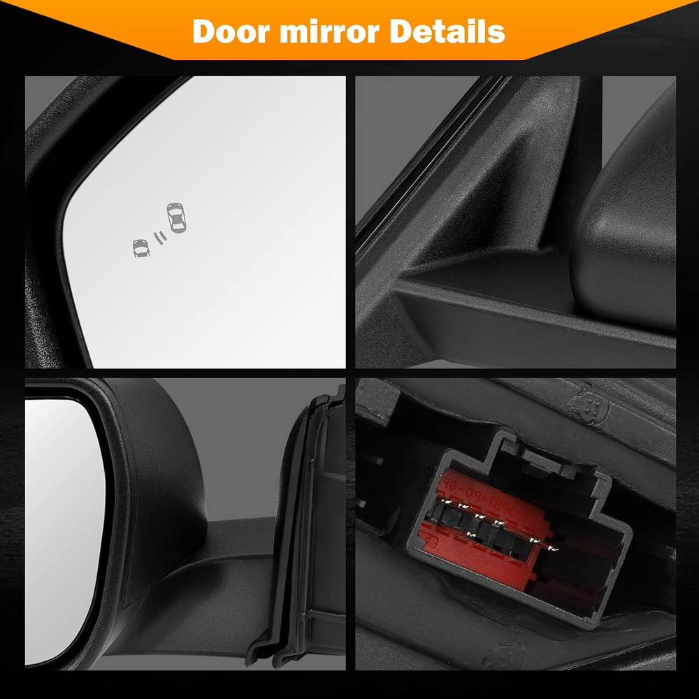 Left Driver Side Mirror Compatible with Ford Explorer 2020-2025, View Mirror wit