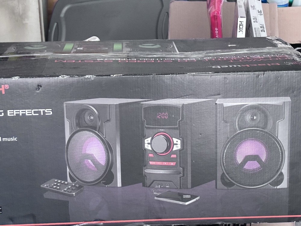 100W CD Stereo System Bluetooth USB Charging LED Light Effects Speakers